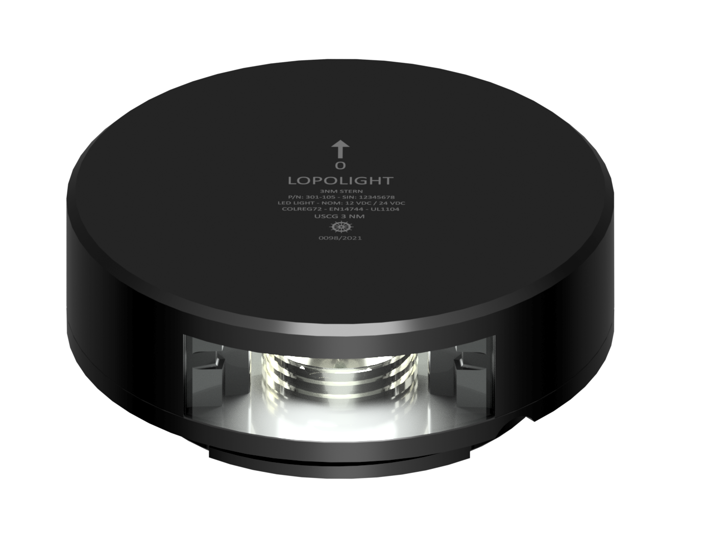 3nm 135° White, stern, black - Light only 3nm 135° White, stern, black - Light only